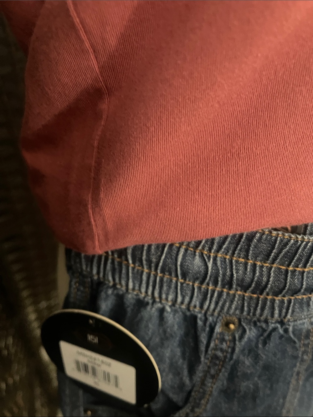 Denim Drawstring Shorts- Blue - Picture 2 of 10